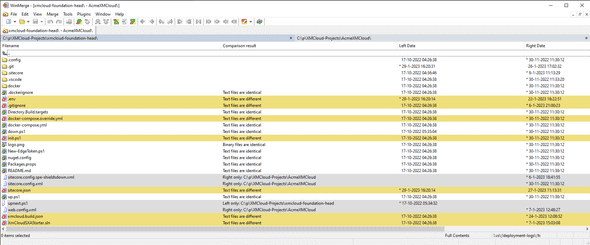 WinMerge in action