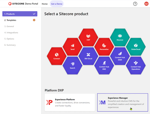 Sitecore Demo Portasl products